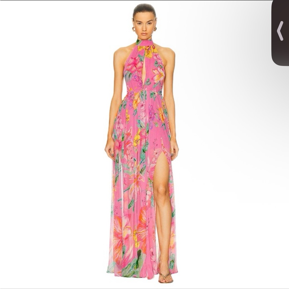 Rococo Sand Pink Floral Megan Maxi Dress